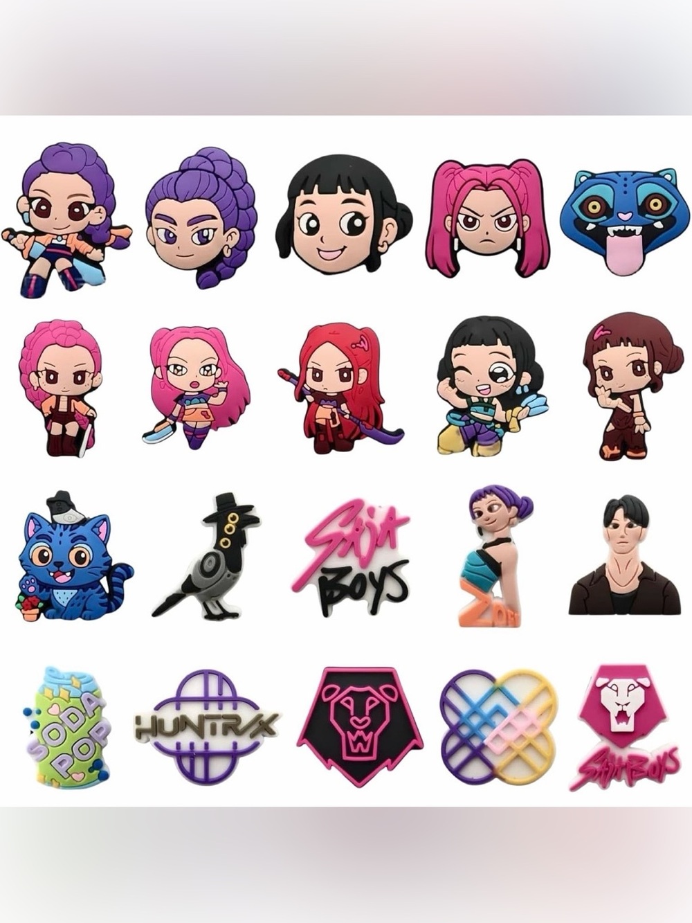 K Pop Demon Hunters Shoe Charms Set